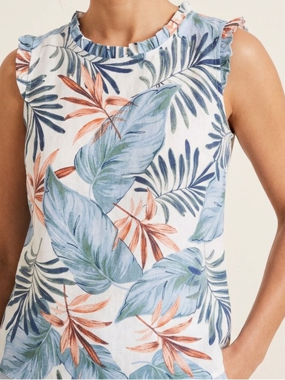 SPANNER Linen Printed Top